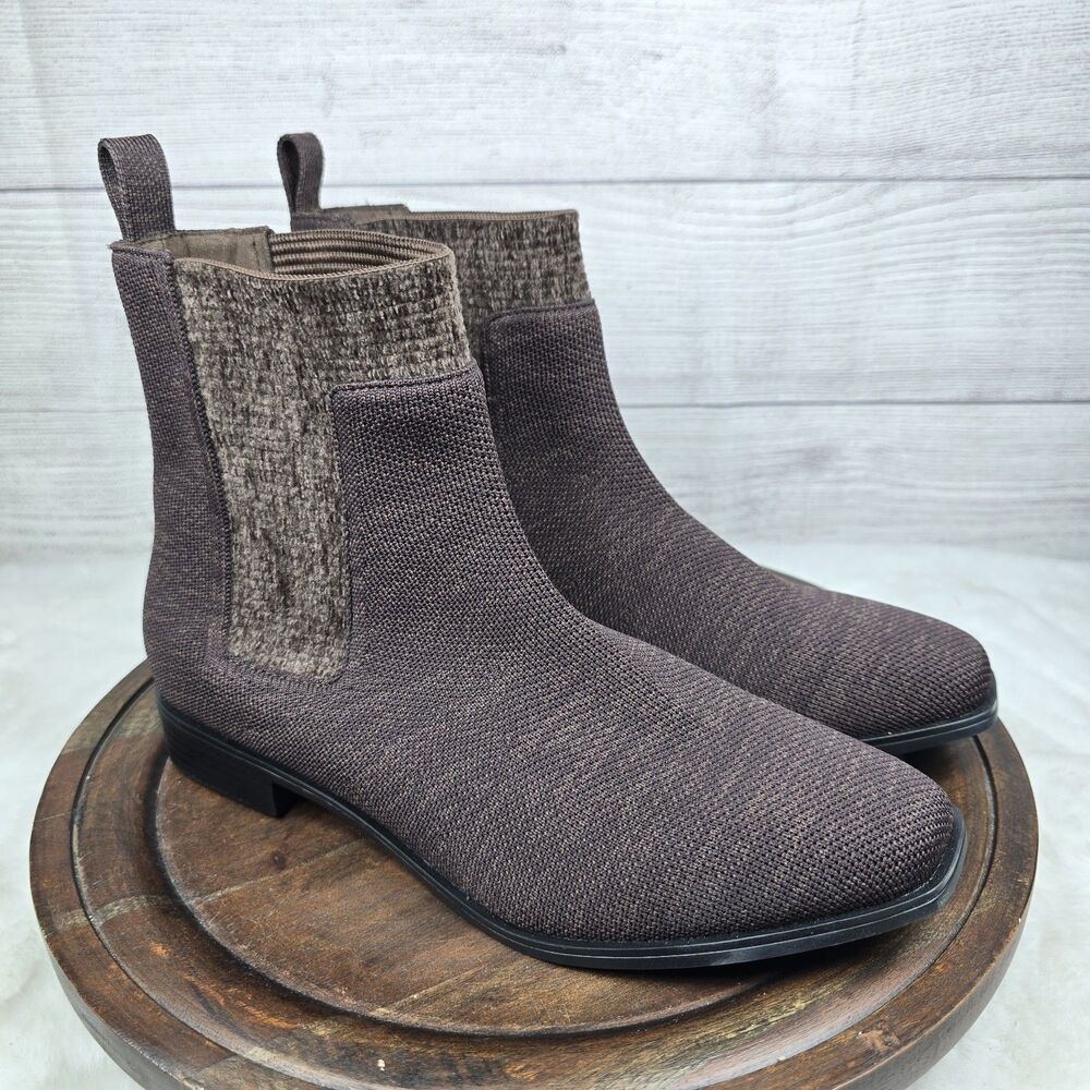 Vivaia Women’s Riley Water Repellant Ankle Boot Knit Brown Women’s Size 39.5